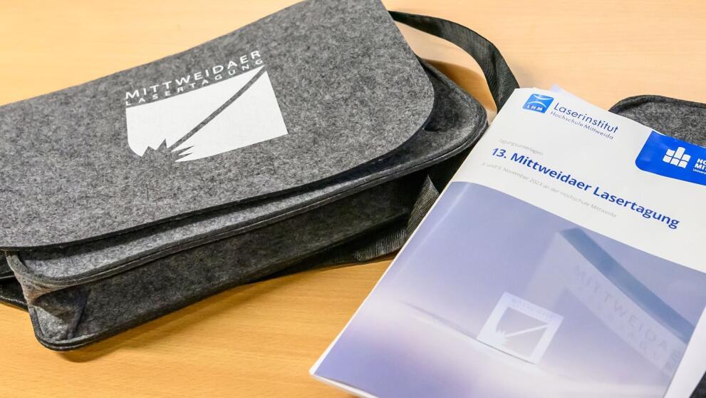 Filztasche und Tagungsunterlagen der Tagung