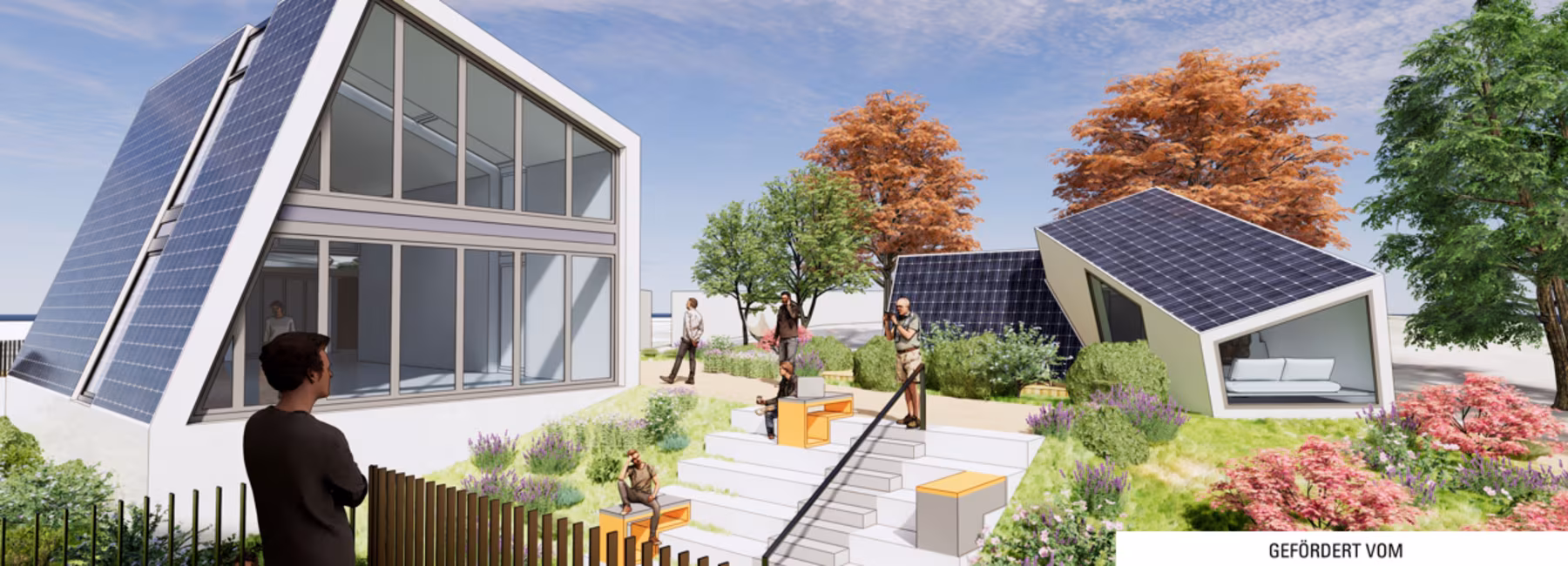 Schematic diagram of two buildings